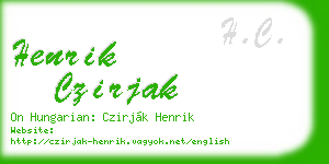 henrik czirjak business card